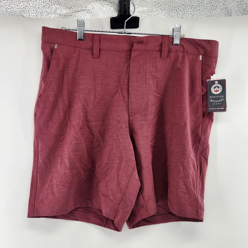 Flag & Anthem Men's Size 34 Red 8" Inseam Performance Hybrid Shorts NWT